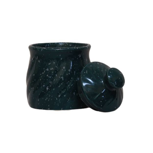 Storage Ceramic Jar with Lid - green