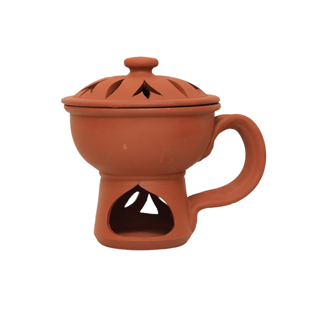 Sambrani Holder with Lid and bottom - 20x19 cm