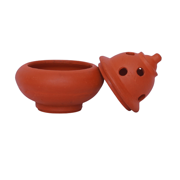 Sambrani Holder with Lid - 10.5x12.5 cm