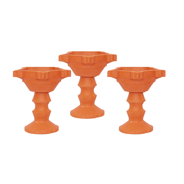 Star diya with big stand - 8x9 cm - pack of 15