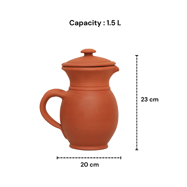 Jug with Lid - Small Plain 20x23 cm