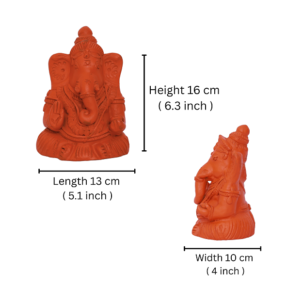 Ganesh Idol - Big - 13x16 cm